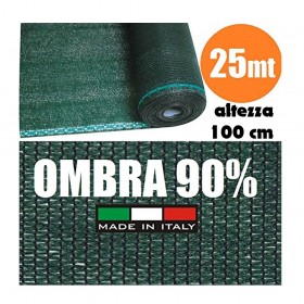 Rete ombreggiante frangivista verde rotolo 25 mt h 100 cm