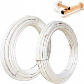 Kit tubi rame per climatizzatore coppia 50 mt da 1/4 e 50 mt da 3/8 totale 100 mt