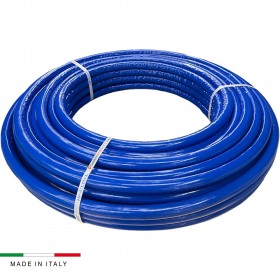 Tubo Multistrato Blu 25 Mt diametro 16 X 2 in rotolo rivestito in Polietilene 373 impianto Acqua Calda e Fredda 